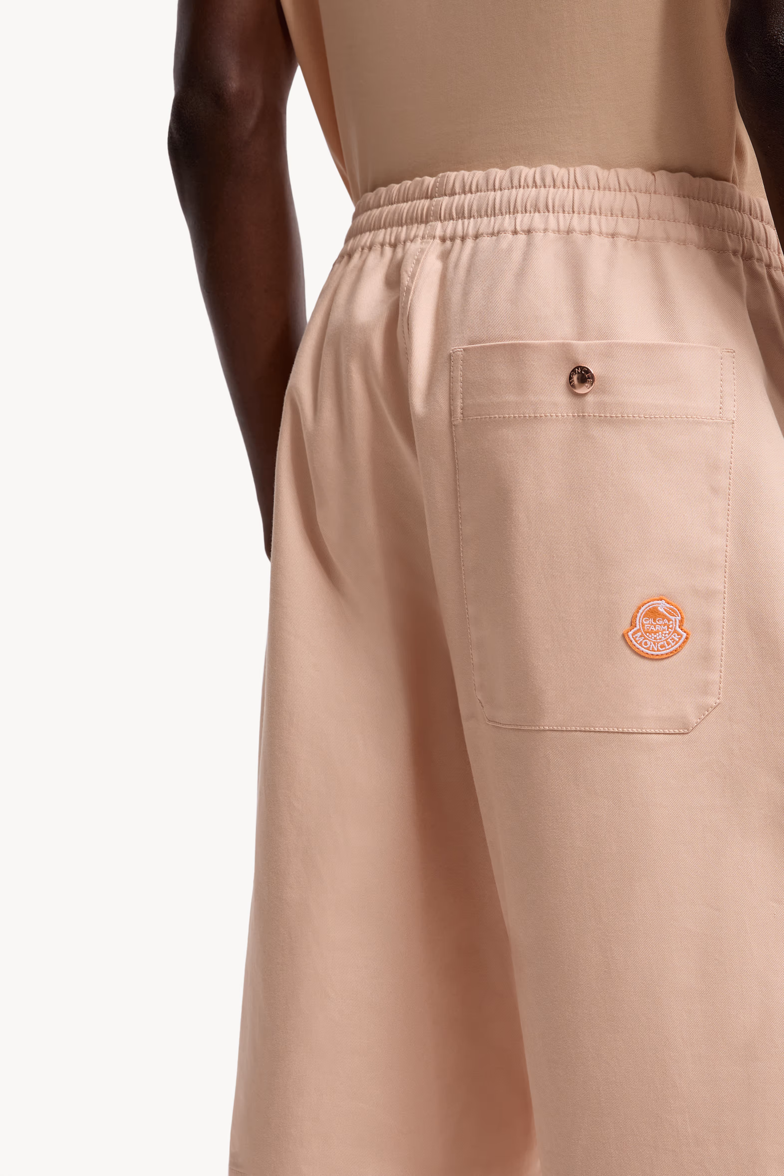 Moncler x Gilga Farm by Donald Glover Cotton Gabardine Pants Men Peach Pink Moncler 7